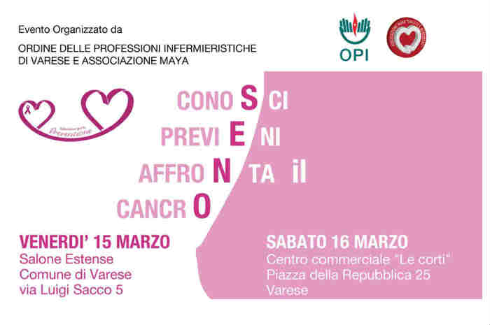 Varese: Conosci, previeni, affronta il cancro al seno